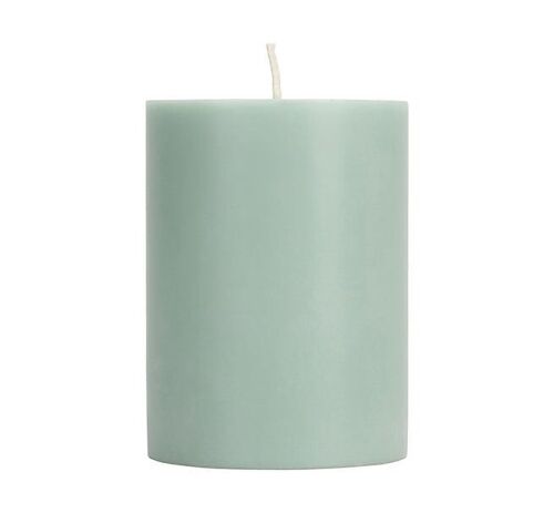 10cm Small SOLID Opaline Green Pillar Candle