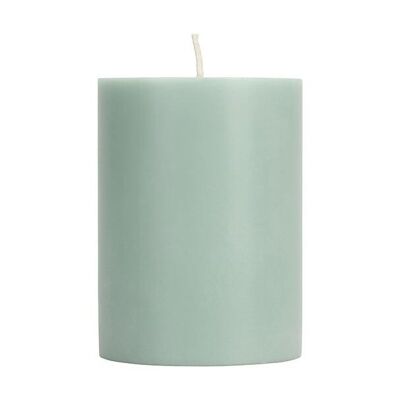 10cm Small SOLID Opaline Green Pillar Candle