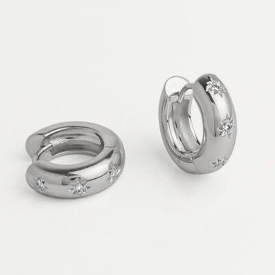 Celestya mini hoop earrings - Silver