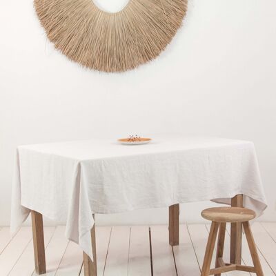 Linen tablecloth in Cream - Round 79"/200 cm