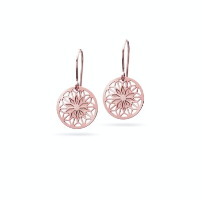Earrings "Mandala filled" | rose gold plated