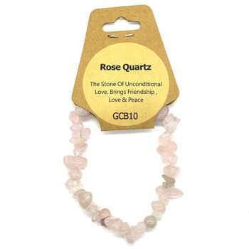 Bracelet puce quartz rose 2