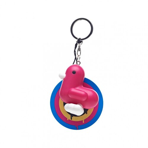 CANAR | BRIGHT MAGENTA PINK SILICONE DUCK KEYRING