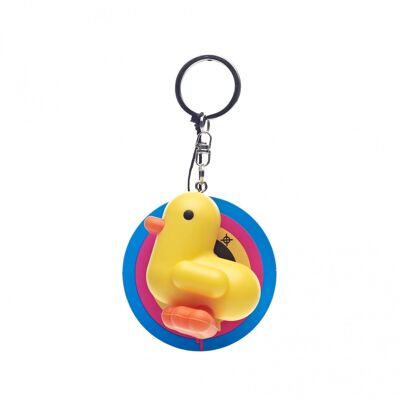 CANARE | PORTE-CLÉS CANARD EN SILICONE JAUNE