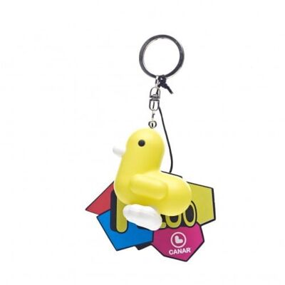 CANAR | FLUORESCENT LIME YELLOW SILICONE DUCK KEYRING