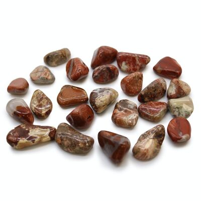 ATumbleS-05 - Petites pierres de culbutage africaines - Jaspe clair - Bréchique - Vendu en 24x unité/s par extérieur