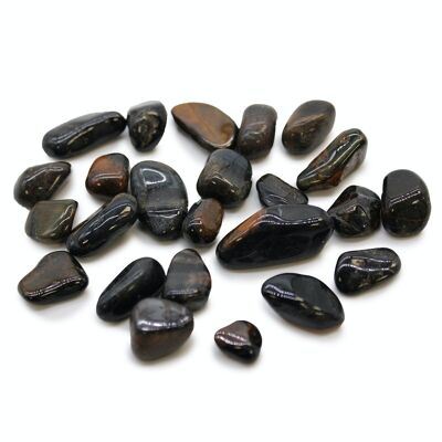 ATumbleS-09 - Small African Tumble Stones - Tigers Eye - Blue - Sold in 24x unit/s per outer