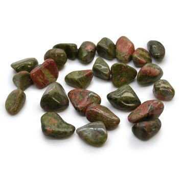 ATumbleS-11 - Petites pierres africaines - Unakite - Vendu en 24x unité/s par extérieur 3