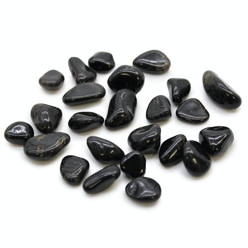 ATumbleS-13 - Small African Tumble Stones - Black Onyx - Sold in 24x unit/s per outer