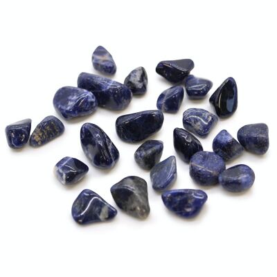 ATumbleS-15 - Petites pierres de culbutage africaines - Sodalite - Bleu pur - Vendu en 24x unité/s par extérieur