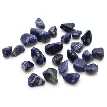 ATumbleS-15 - Petites pierres de culbutage africaines - Sodalite - Bleu pur - Vendu en 24x unité/s par extérieur 1