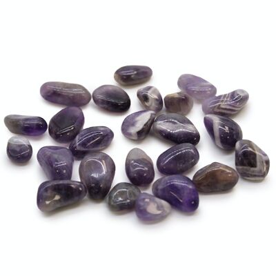 ATumbleS-17 - Small African Tumble Stones - Amethyst - Sold in 24x unit/s per outer
