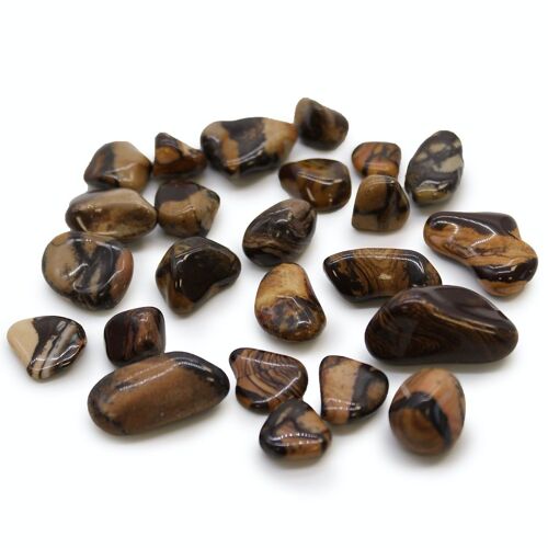 ATumbleS-21 - Small African Tumble Stones - Picture Nguni - Sold in 24x unit/s per outer