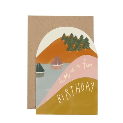 Birthday fun' curved card