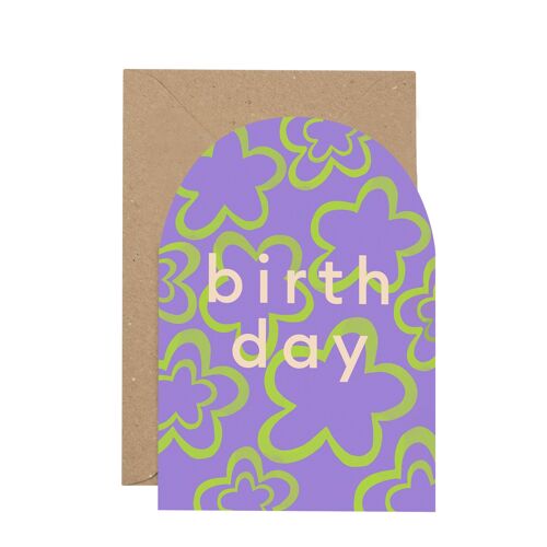 Birthday' curved card