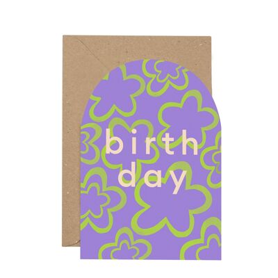 Birthday' curved card