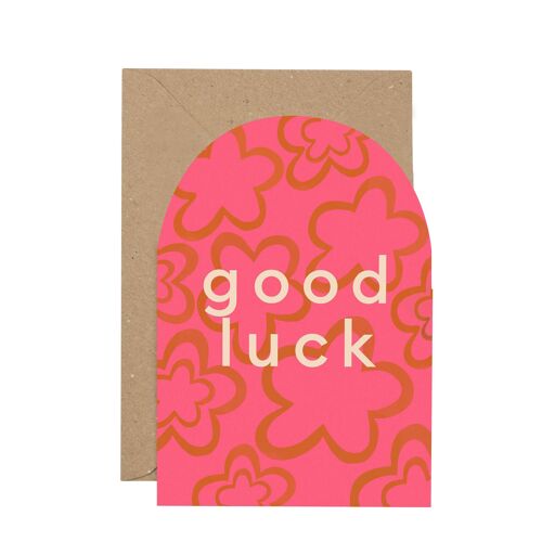 Good Luck' curved card