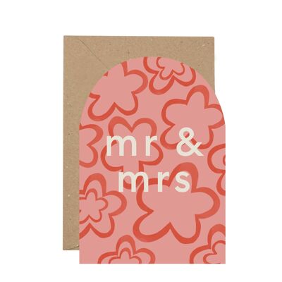 Mr & Mrs' greetings card