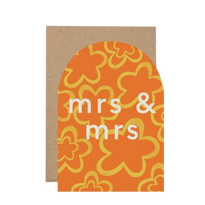 Mrs & Mrs' greetings card