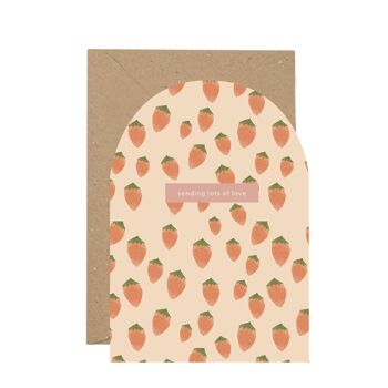 Envoi de beaucoup d'amour' carte fraise
