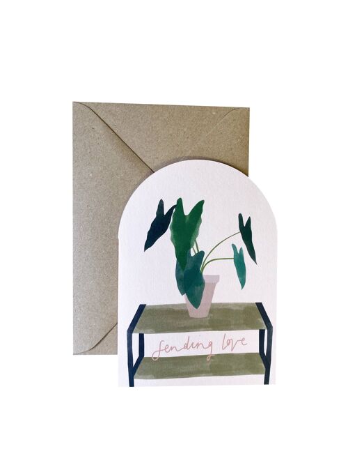 Sending Love' botanical greetings card