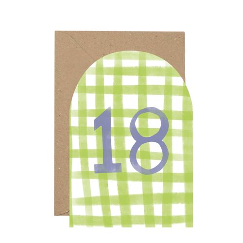 18 gingham card