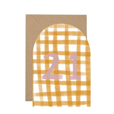 21 gingham card