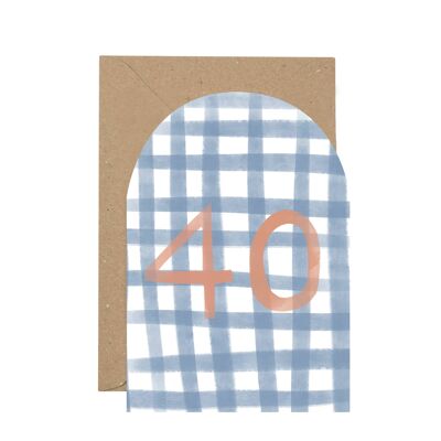 40 gingham card