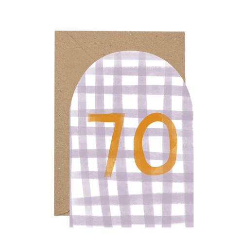 70 gingham card