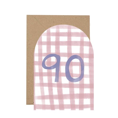 90 gingham card