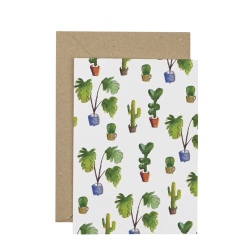 Cactus Print Greetings Card
