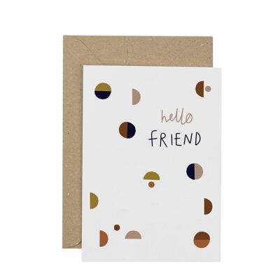 Hola tarjeta de amigo