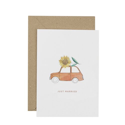 Just Married Wedding Card