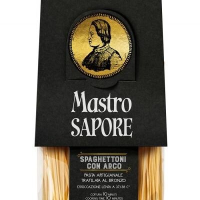 Pasta artigianale di semola di grano duro trafilata al bronzo - Spaghettoni 100% Grani di Puglia 500 g