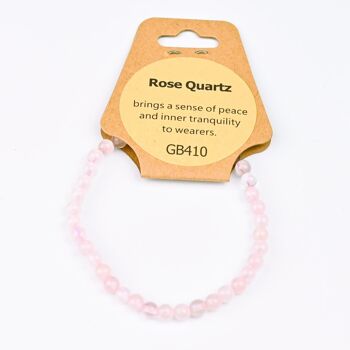 Bracelet Quartz Rose Boule 4mm 2