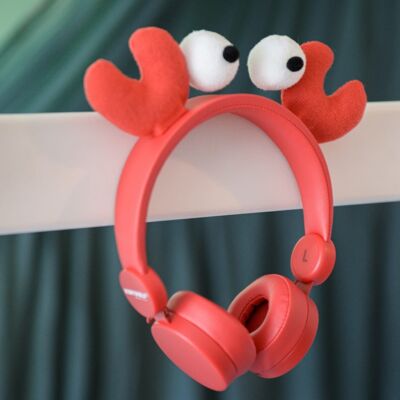 KIDYWOLF | KIDYEARS CUFFIE PER BAMBINI CON ORECCHIE E OCCHI RIMOVIBILI | GRANCHIO