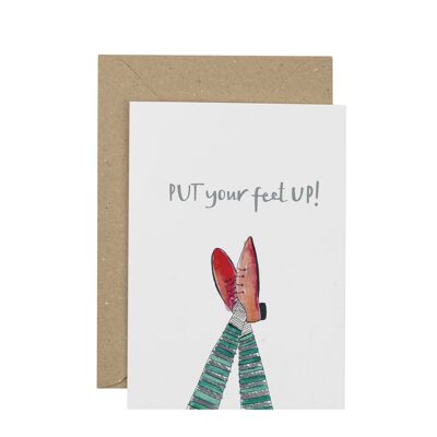 Put Your Feet Up Greetings Card