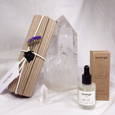 caja ritual de regeneración - perfume - stick - cristal de roca