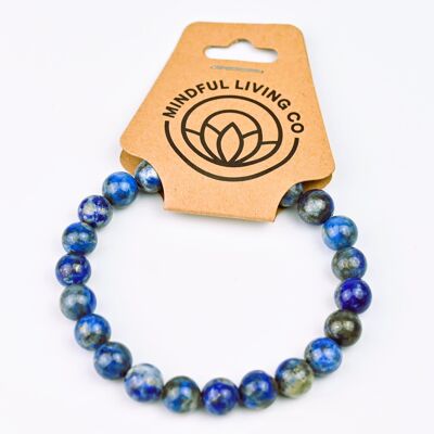 Lapis Lazuli 8mm Ball Bracelet
