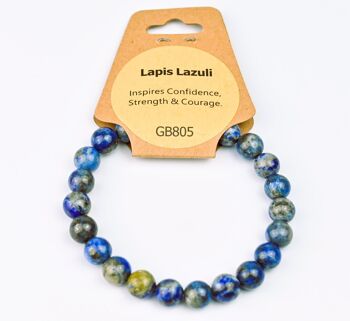Bracelet Boule Lapis Lazuli 8mm 2