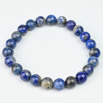 Bracelet Boule Lapis Lazuli 8mm 3