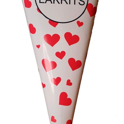 Licorice cone Red hearts