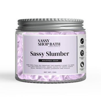 Sassy Slumber - Savon fouetté - Pot en verre