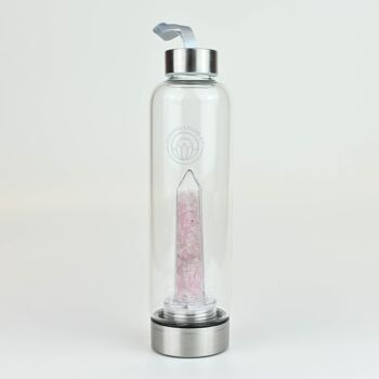 Bouteille d'eau cristalline - Quartz rose 2
