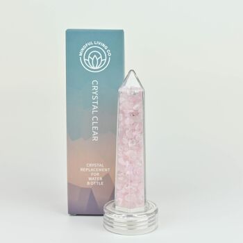 Bouteille d'eau cristalline - Quartz rose 3