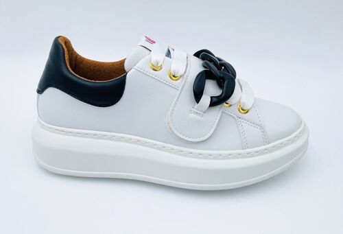 GAETA/VELCRO - BIANCO/NERO - 35