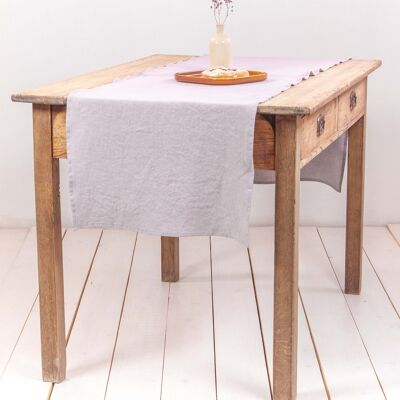 Linen table runner in Dusty Rose - 50x280 cm / 20x110"