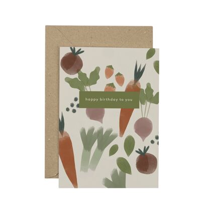 Veggie Happy Birthday Card