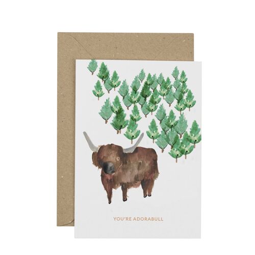 You're Adorabull Greetings Card