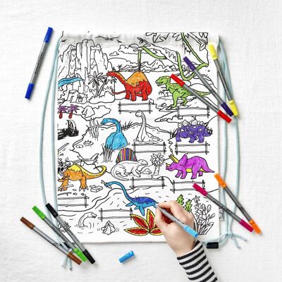 Farbe im Dinosaurier-Rucksack, kreatives Kindergeschenk